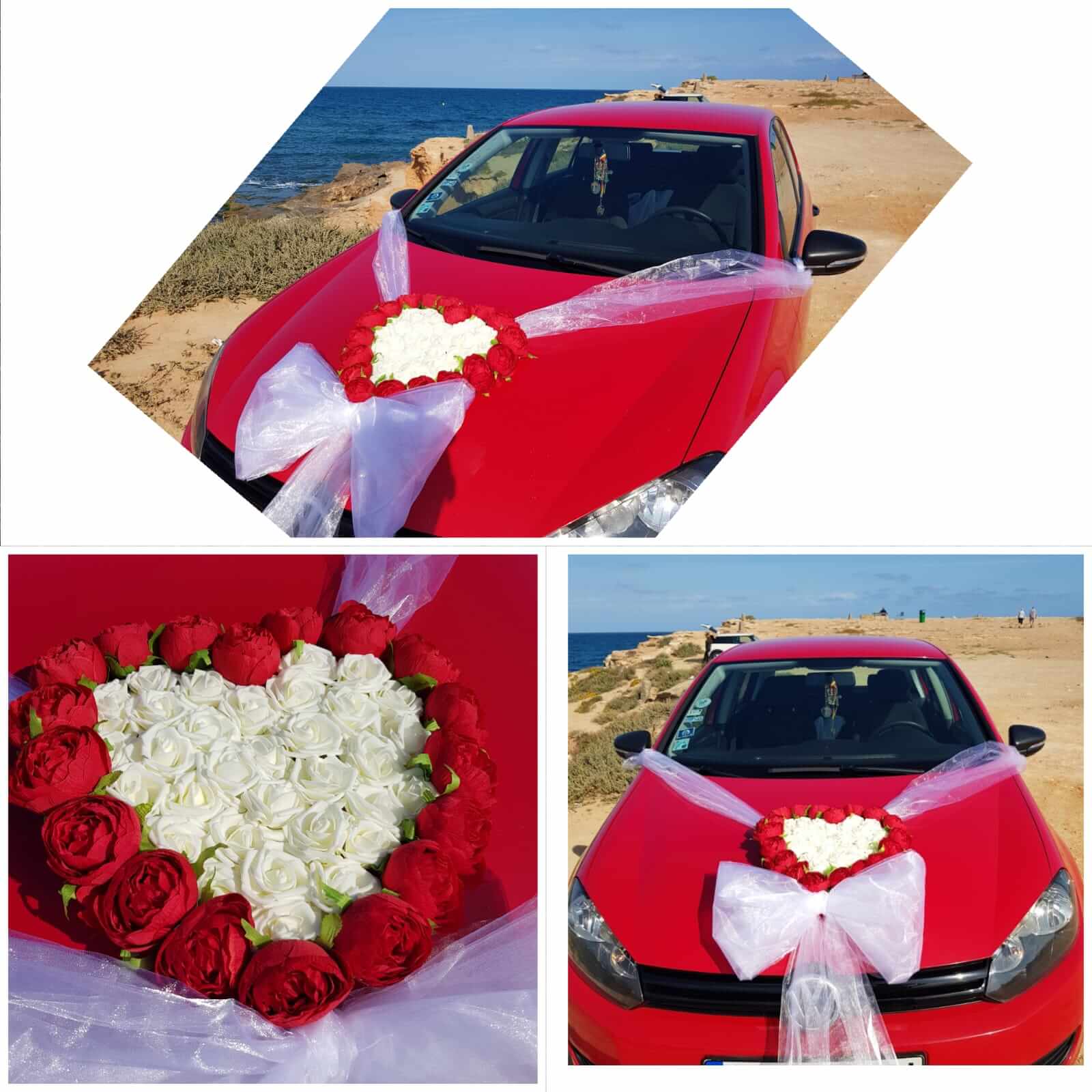 Flores de coche de boda,Flores de la cinta del coche de la boda