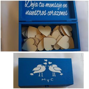 Caja de madera para libro de firmas