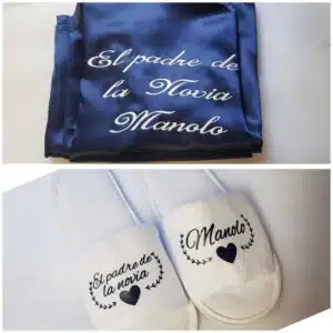 Bata personalizada y Zapatillas personalizadas