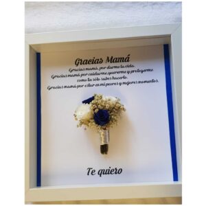 Cuadro personalizado realizado con flores preservadas