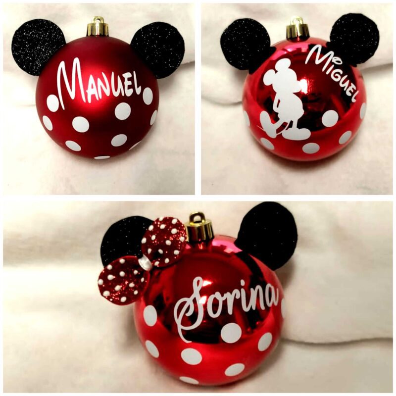 Bolas de navidad personalizadasBola de Navidad Mickey o Minnie