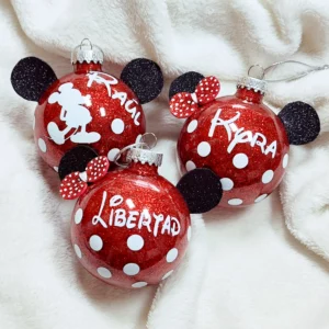 bolas de navidad personalizadas minnie mickey