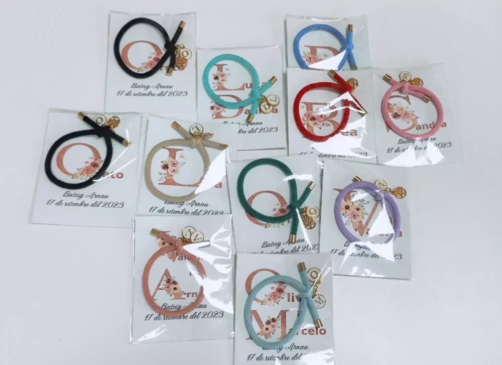 pulsera regalos para invitados bautizo