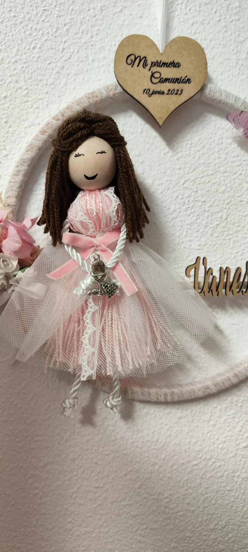 Muñeca Decorativa Personalizada para Primera Comunión