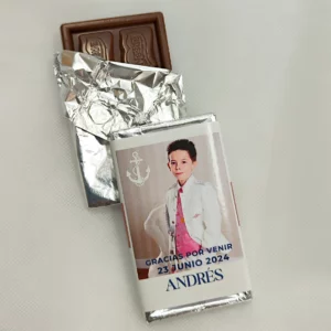 Chocolatina para primera Comunión con diseño único y personalizado