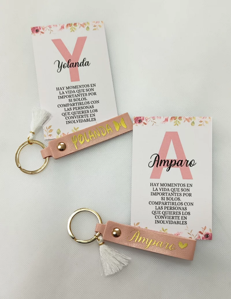 Llaveros para bodas personalizados