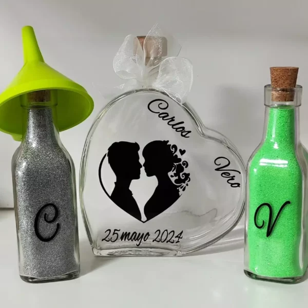 botellas ceremonia de la arena