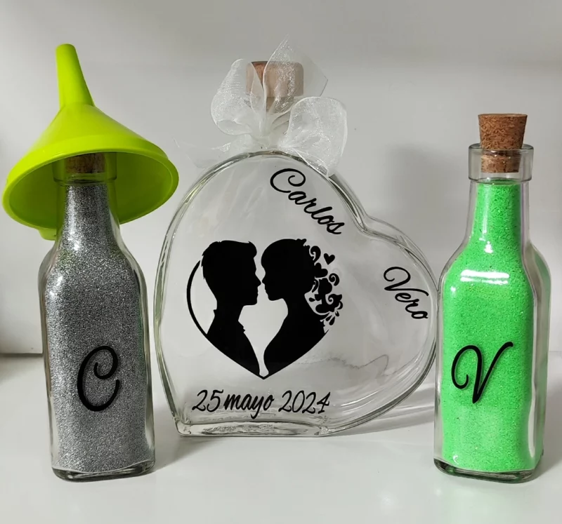 botellas ceremonia de la arena