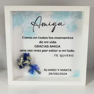 Cuadro de agradecimiento, amiga