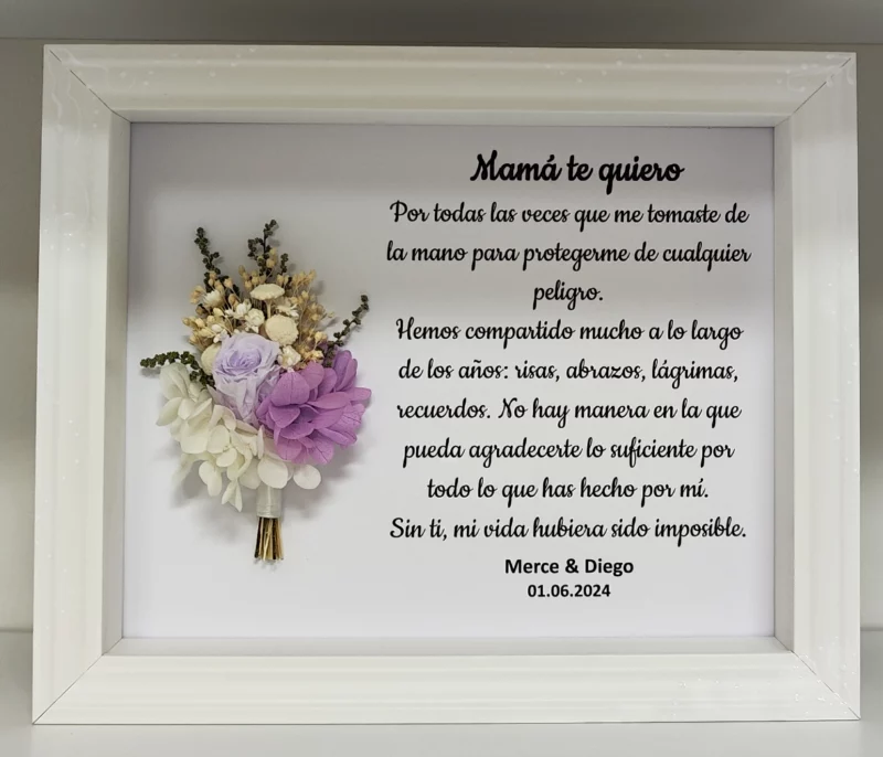 Cuadro de agradecimiento, mamá