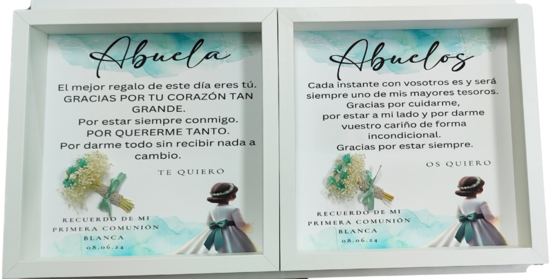 Cuadro para los abuelos - Recuerdo de Primera Comunión