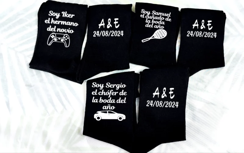 Calcetines negros personalizados