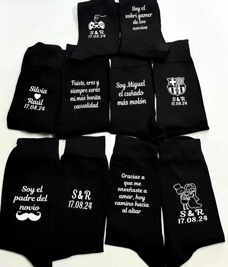 Calcetines negros personalizados
