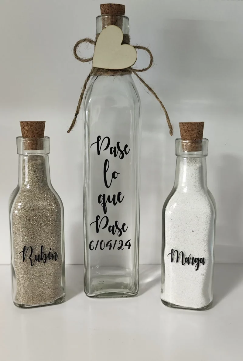Conjunto de ceremonia de la arena con 3 botellas
