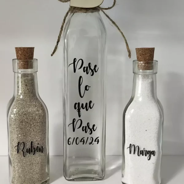 Conjunto de ceremonia de la arena con 3 botellas