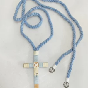 Cruz de madera para primera comunión de niño, tamaño 10 cm, personalizable.