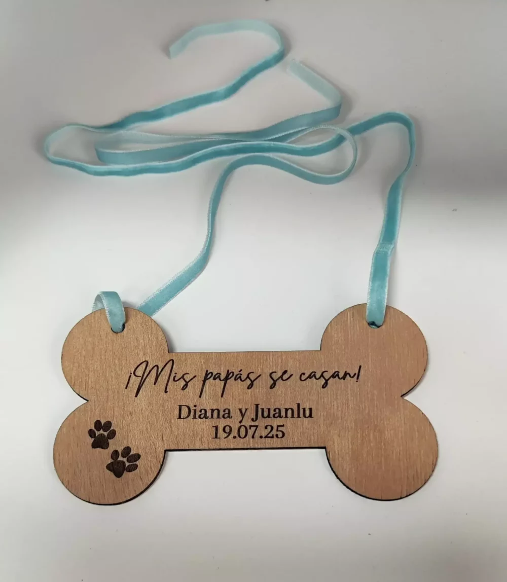 cartel perro boda madera personalizado mis papas se casan nombres fecha