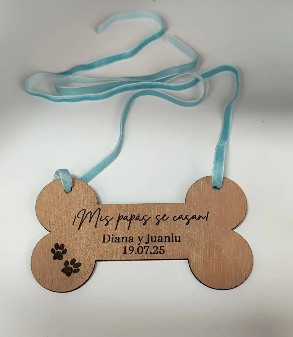 cartel perro boda madera personalizado mis papas se casan nombres fecha