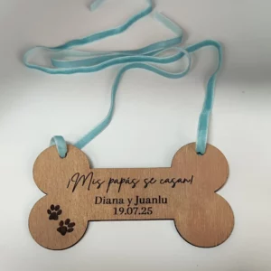 cartel perro boda madera personalizado mis papas se casan nombres fecha